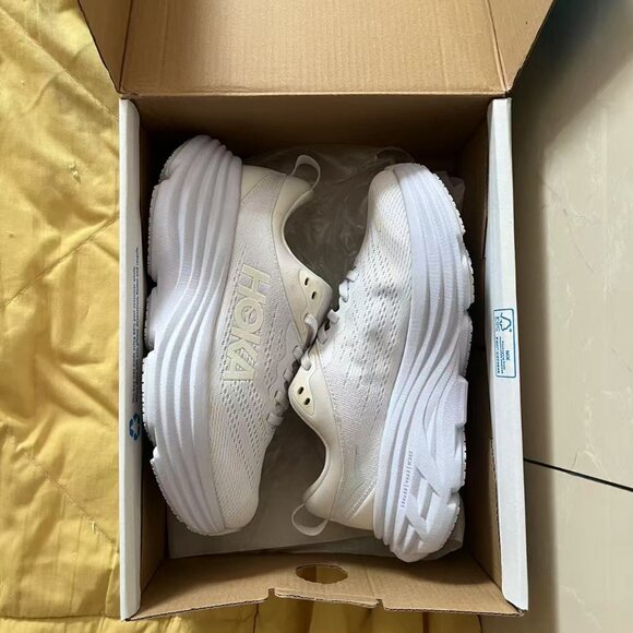Hoka One One Bondi white running shoes - Picture 2 of 8